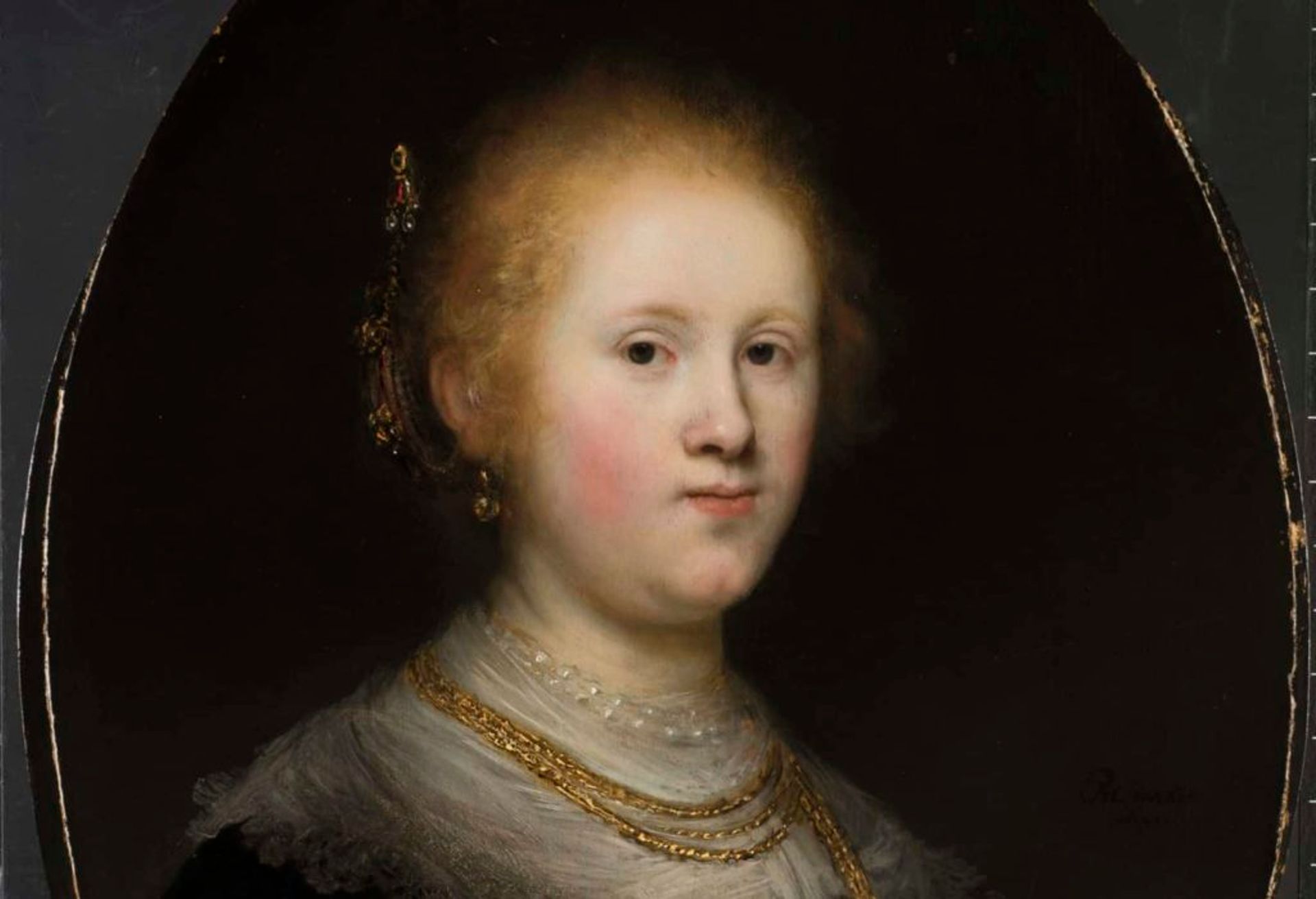 Rembrandt, Portrait d’une jeune femme, 1632. Courtesy Allentown Art Museum