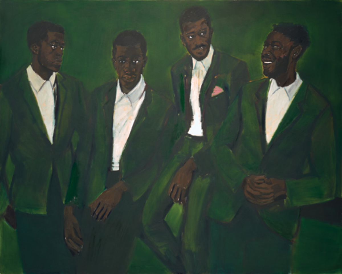 Lynette Yiadom-Boakye, A Culmination (Un aboutissement), 2016, huile sur toile, Bâle, Kunstmuseum. © Lynette Yiadom-Boakye. Courtesy du Kunstmuseum Basel. Photo Jonas Hänggi