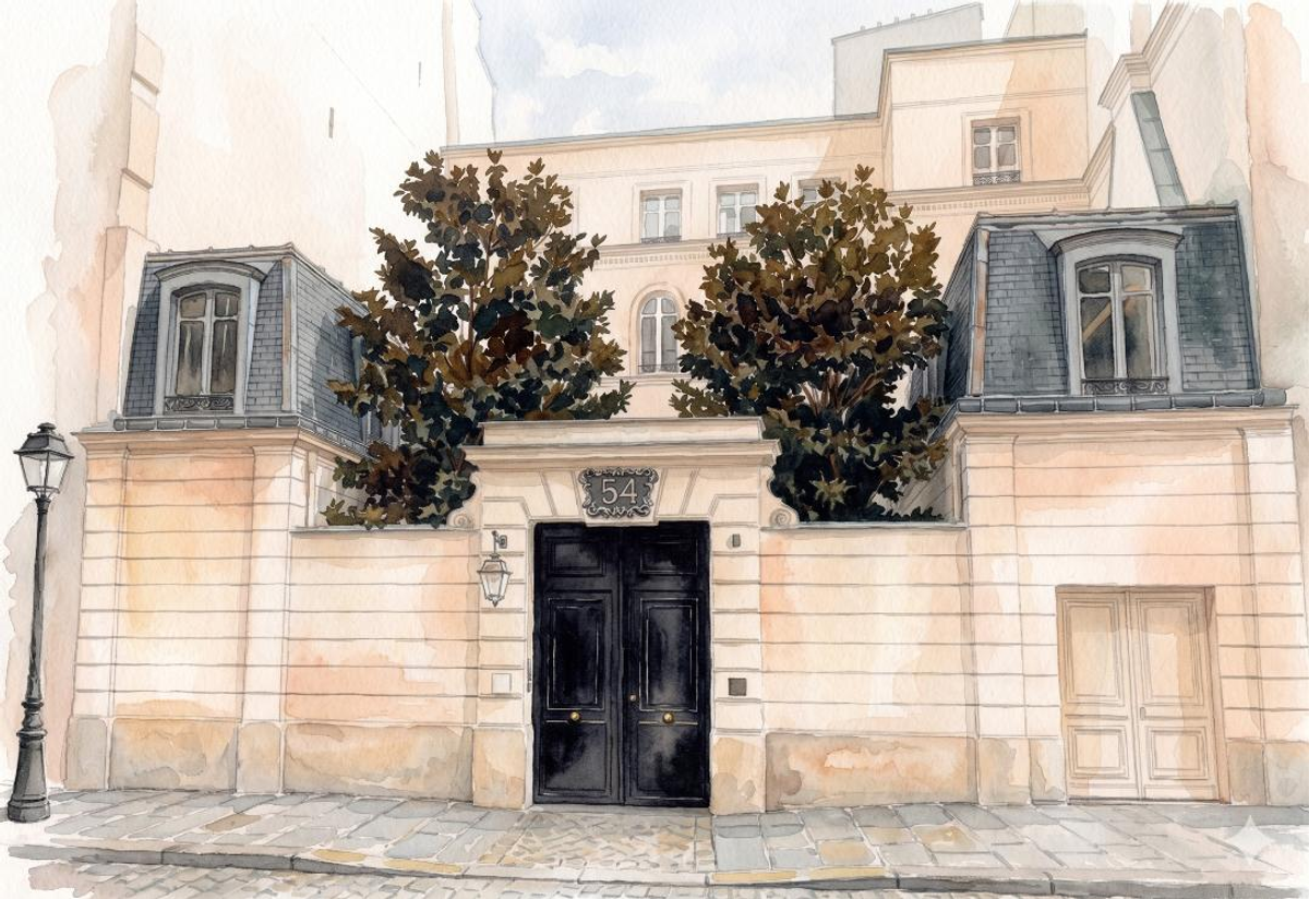 Le 54 rue de Monceau, dans le 8e arrondissement de Paris. Photo : Piasa
