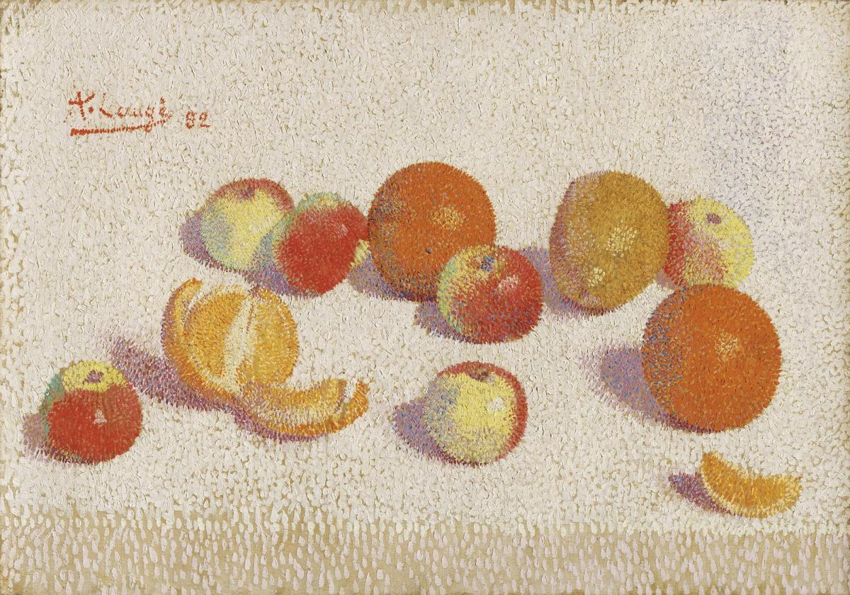 Achille Laugé, Nature morte aux pommes et oranges, 1892, huile sur toile, Lucien Arkas Collection. © Hadiye Cangökçe