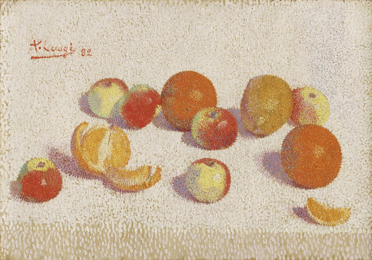 Achille Laugé, Nature morte aux pommes et oranges, 1892, huile sur toile, Lucien Arkas Collection. © Hadiye Cangökçe