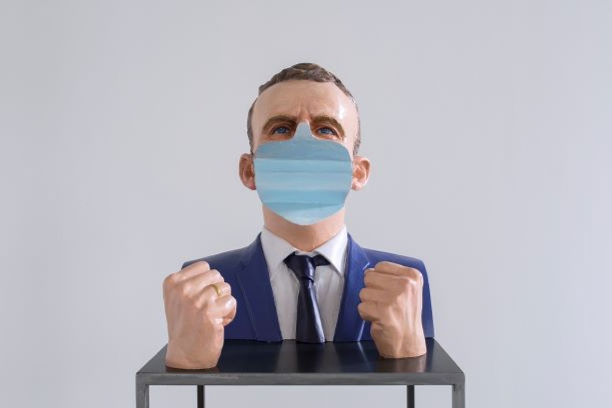 Wang Du, New Photo d’identité, 2021, résine, peinture à l’huile et métal. Courtesy de l’artiste et Baronian Xippas