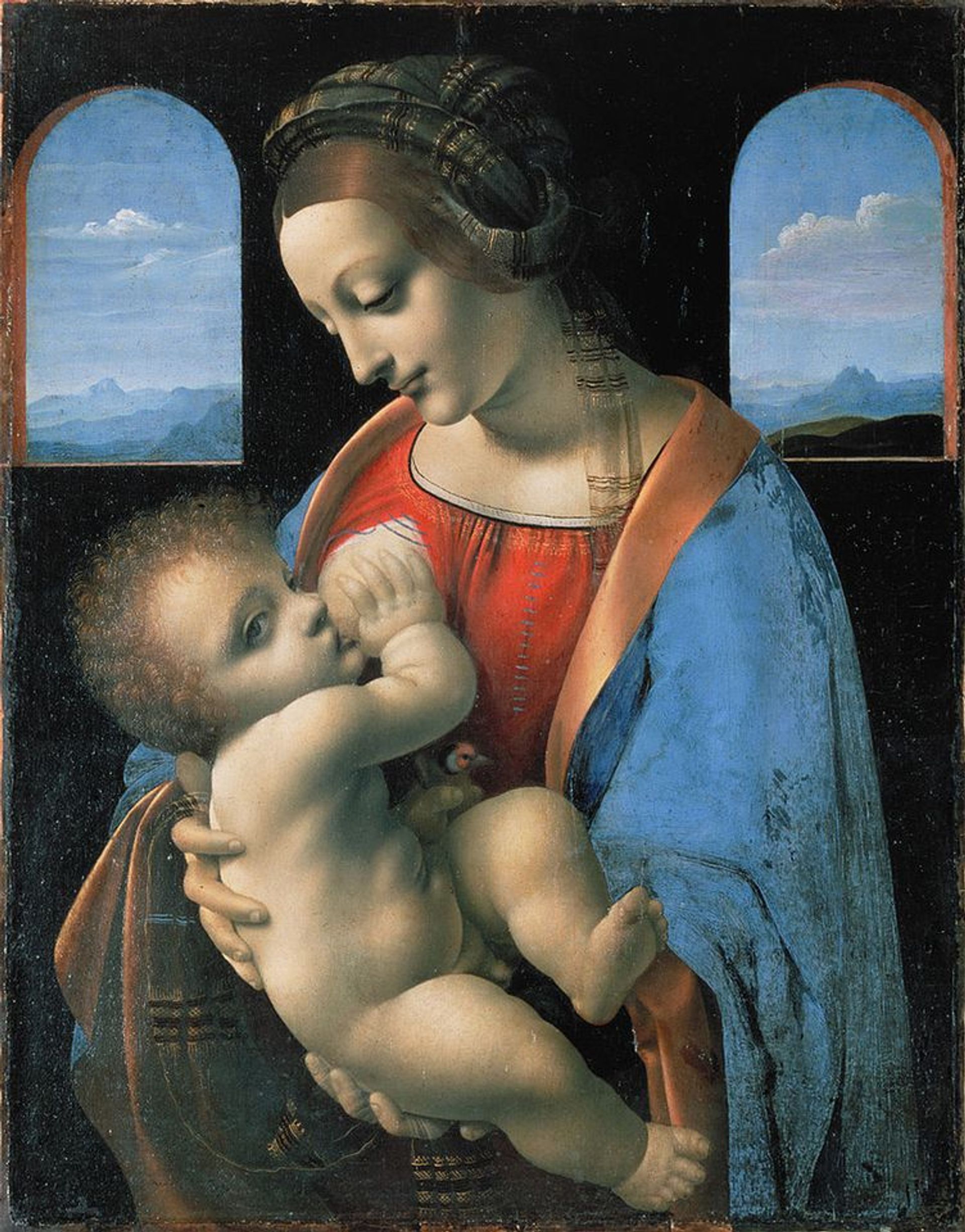 Madonna Litta (vers 1491-95) fait l’objet d’un débat pour savoir s’il est de Léonard de Vinci ou de son élève Boltraffio. Photo D.R.