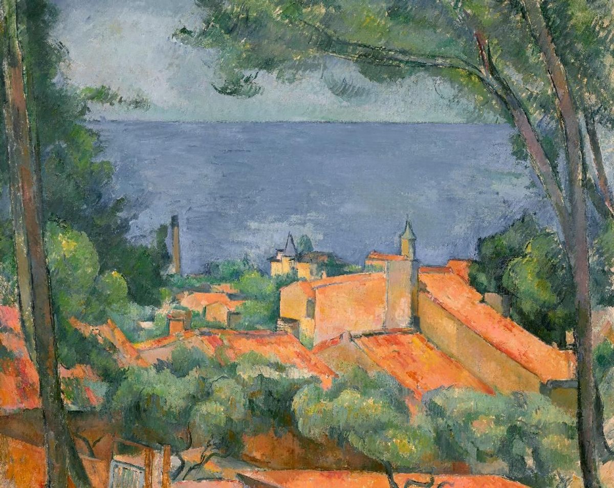 Paul Cézanne, L’Estaque aux toits rouges, vers 1883-1885. Courtesy Christie’s