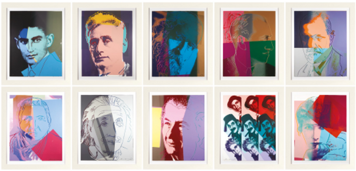 Andy Warhol, Ten Portraits of Jews of the Twentieth Century, 1980, sérigraphie en couleurs, Fondation Louis-Vuitton, Paris. © The Andy Warhol Foundation for the Visual Arts, Inc. et Ronald Feldman Gallery, New York. Photo Primae/Louis Bourjac.