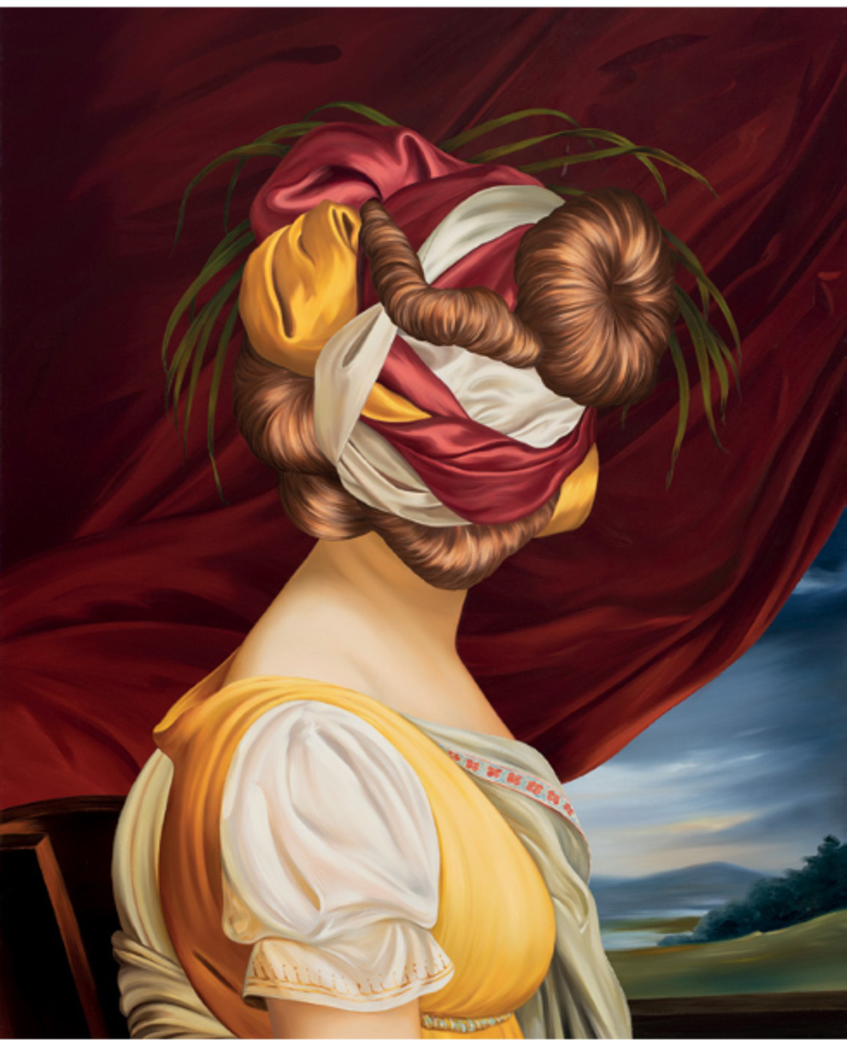 Ewa Juszkiewicz, Untitled (after François Gérard), 2023, huile sur toile. Courtesy de l’artiste et d’Almine Rech