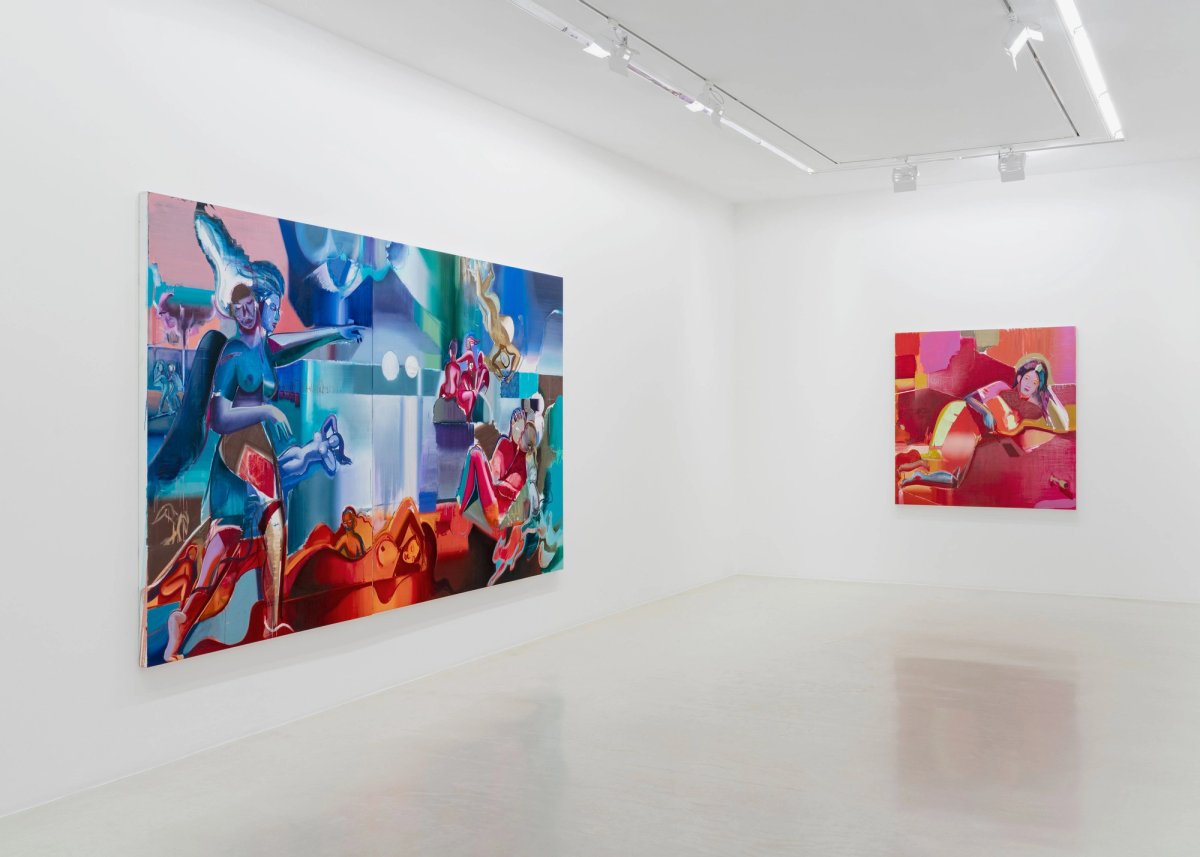 Vue de l’exposition « Katherina Olschbaur : Sweet Expulsion » à la galerie Perrotin Paris. Photo : Claire Dorn. Courtesy de l’artiste et de