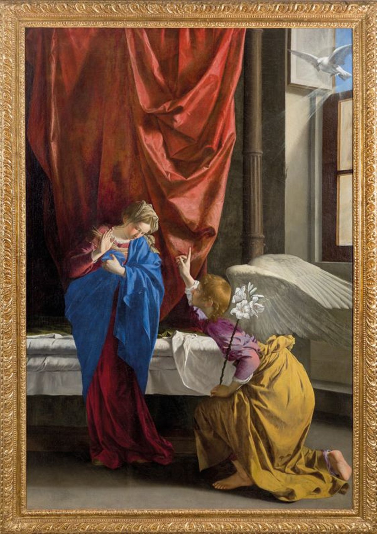 Orazio Gentileschi, Annunciazione, 1623, huile sur toile. Courtesy du MiC – Musei Reali di Torino, Galleria Sabauda. Photo Paolo Robino