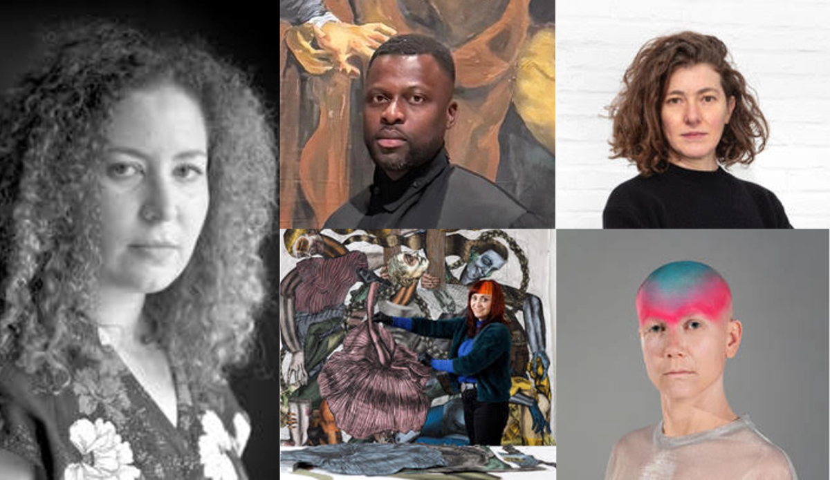 De gauche à droite, de haut en bas :
Farah Khelil. © Frédéric Iovino
Roméo Mivekannin. © D.R., courtesy Drawing Now
Mélanie Berger. © Regular Studio
Susanna Inglada. © Aad Hoogendoorn
Violaine Lochu - Modular K, Maquillage Céline Regnard, Production CAC La Traverse. © Rachael Woodson