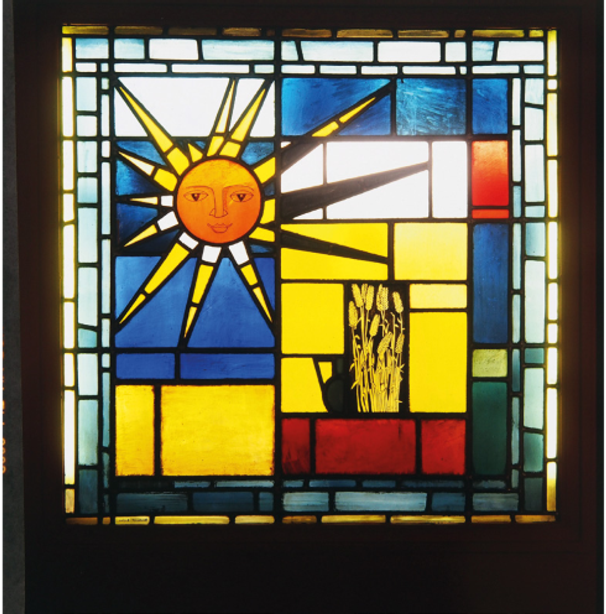 Zéphir Busine (en collaboration avec Georges Boulmant), Vitraux de la gare de Mons, Mons, 1954. © J-D Busine