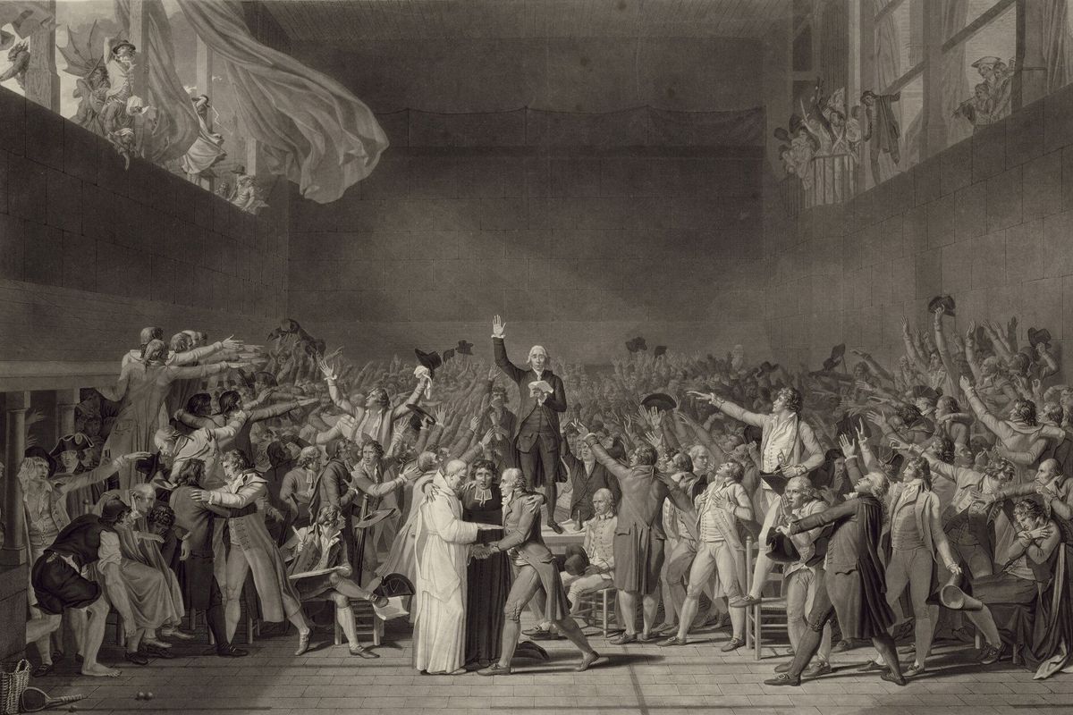 Jacques-Louis David, Le Serment du Jeu de paume. © Château de Versailles