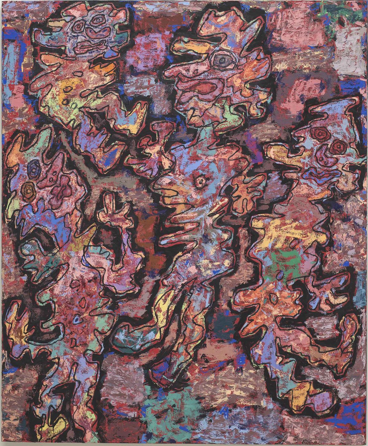 Jean Dubuffet, L’Instant propice, 2-3 janvier 1962, huile sur toile, New York, Solomon R. Guggenheim Museum. © Jean Dubuffet, VEGAP, Bilbao, 2022