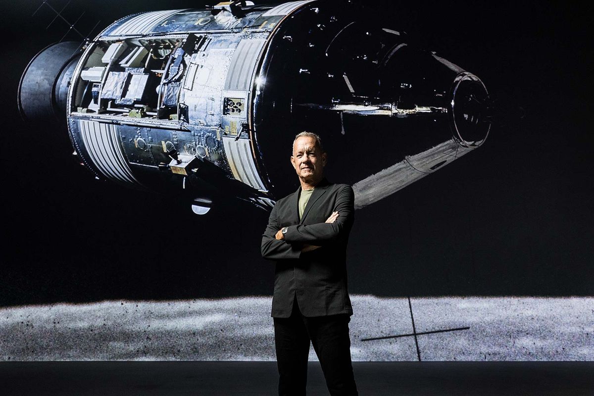 The Moonwalkers : A Journey with Tom Hanks , premier spectacle de Lightroom à bénéficier de ce partenariat, sera diffusé en automne 2025 à l'Atelier des Lumières. Courtesy Justin Sutcliffe et Lightroom