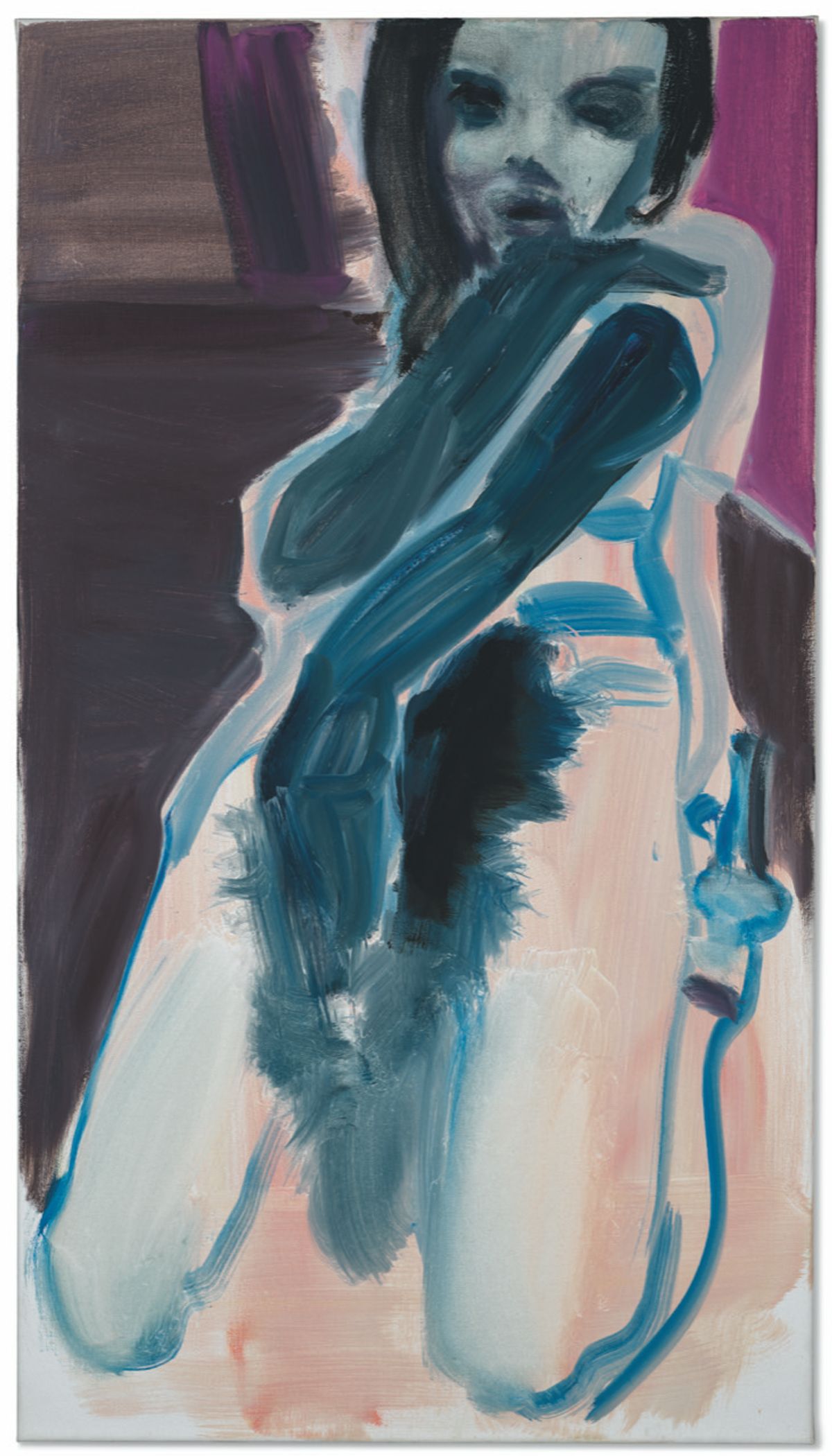 Marlene Dumas, Feathered Stola, huile sur toile. Courtesy Christie’s