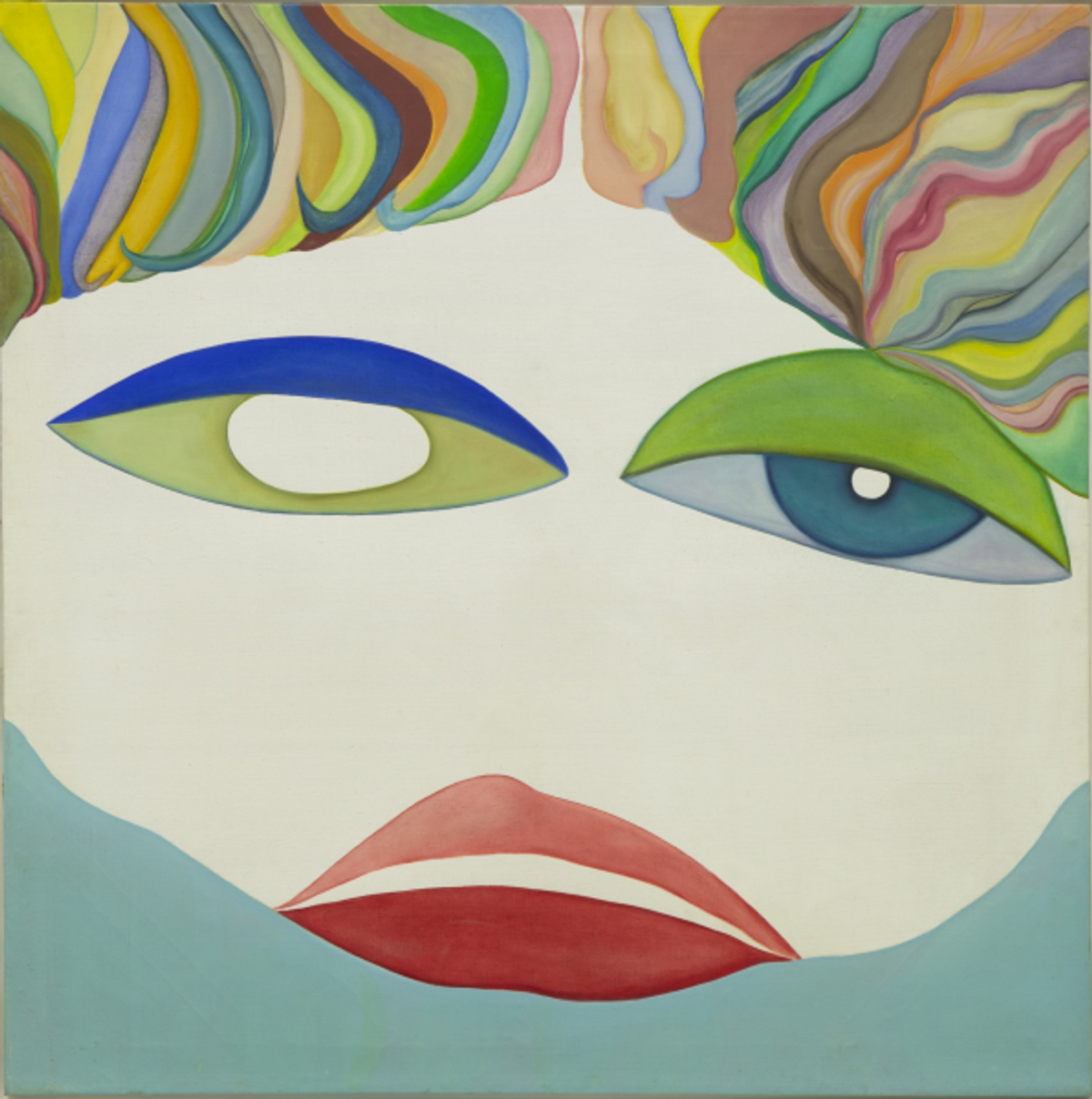 Huguette Caland, Visage, 1973, huile sur toile.
Courtesy de l’Estate of Huguette Caland et de Mennour, Paris. Photo Archives Mennour