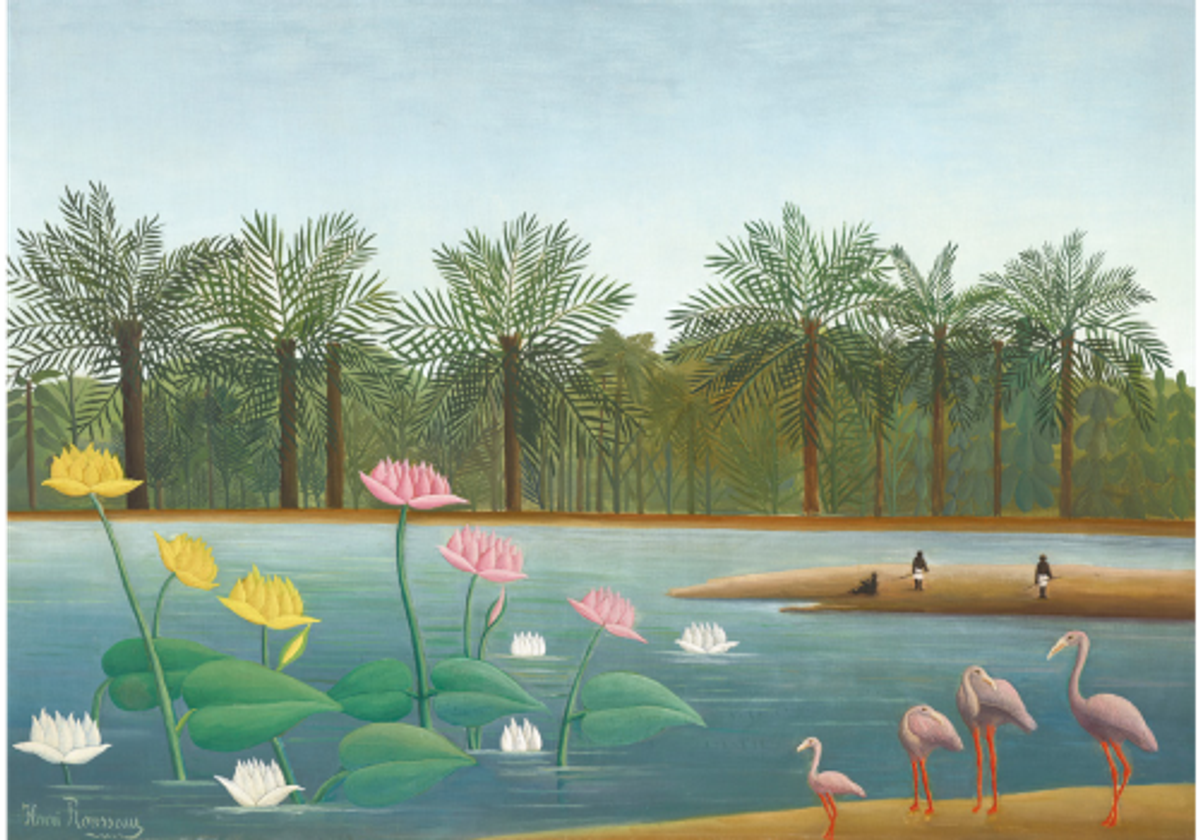 Henri dit « Le Douanier » Rousseau, Les Flamants, 1910, huile sur toile, est. 18-27 millions d’euros. © Christie’s Images Limited 2023