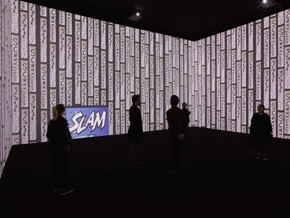 Christian Marclay, Surround Sounds, 2014-2015, installation vidéo couleur, 4 projections synchronisées en boucle.
© Christian Marclay. Photo Christian Marclay Studio. Courtesy Aargauer Kunsthaus Aara
