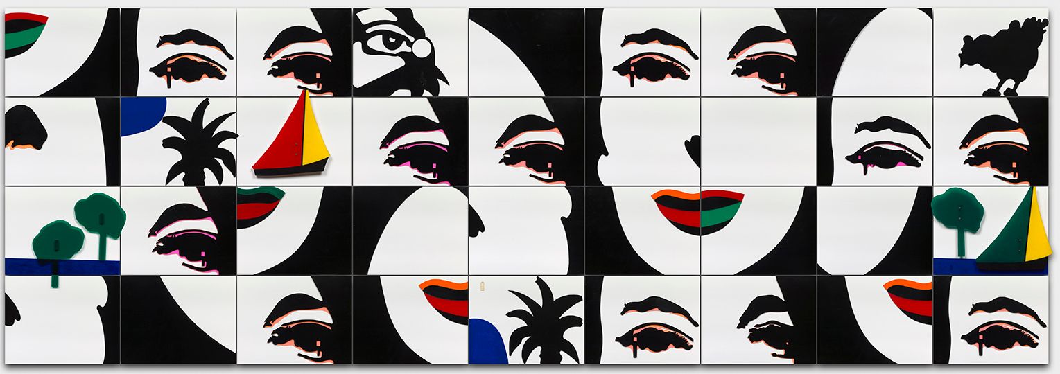 Martial Raysse, Faire et défaire Pénélope that’s the rule, 1966, éléments mobiles en Plexiglas, Collection Carmignac. © Martial Raysse