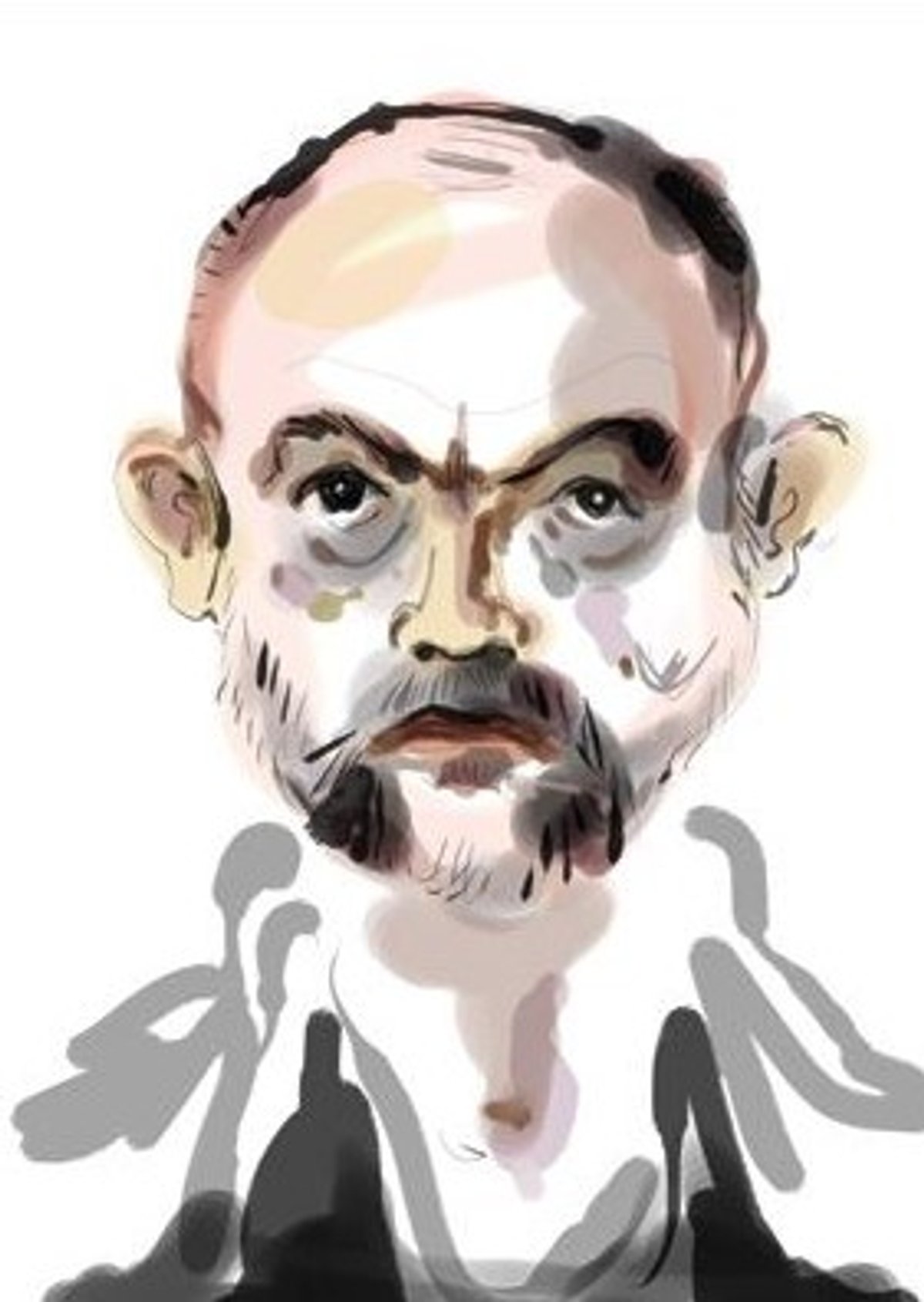Christian Lacroix, Autoportrait, vers 2020, dessin à la palette graphique. © Monsieur Christian Lacroix