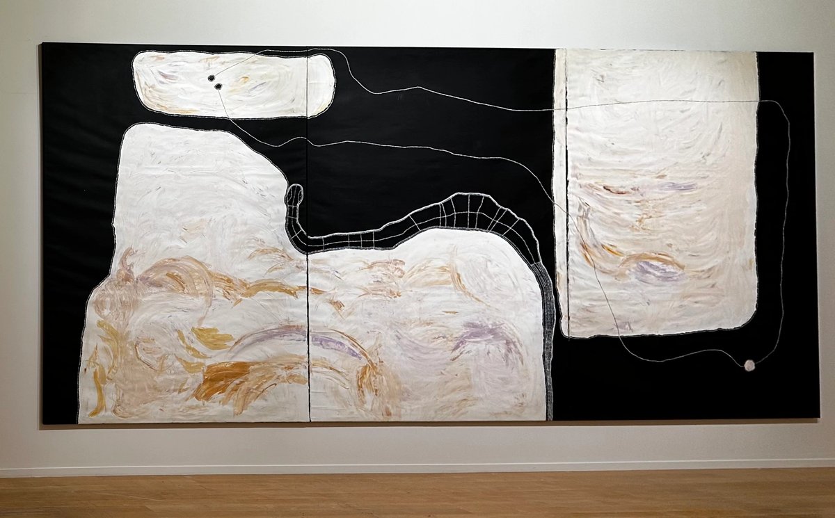 Timo Hogan, Lake Baker, 2021, acrylique sur toile de lin. Œuvre exposée au macLYON dans le cadre de la Biennale de Lyon 2026. Collection Bérengère Primat. Courtesy Fondation Opale. Photo Philippe Régnier