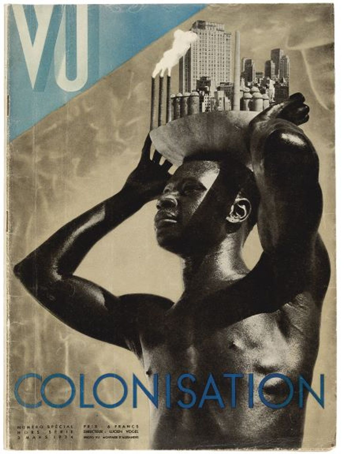 Alexandre Liberman, VU, n° 311 (hors-série «Colonisation»), 3 mars 1934, impression photomécanique, Bibliothèque Kandinsky, MNAM, Centre Pompidou, Paris.
© D.R.