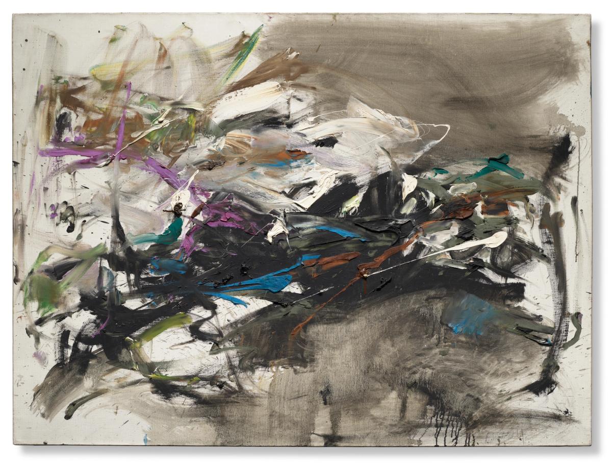 Joan Mitchell, Sans titre, vers 1956, huile sur toile, 96,9 x 129,5 cm.
Estimé 1,5-2 million(s) d'euros. © Estate of Joan Mitchell et Christie's