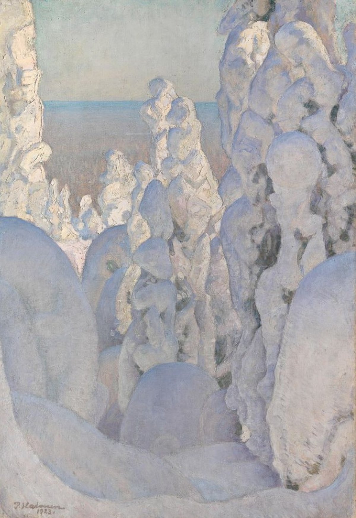 Pekka Halonen, Paysage d’hiver, Kinahmi, 1923, huile sur toile, Ateneum Art Museum, Helsinki. Courtesy de la Finnish National Gallery. Photo Jenni Nurminen