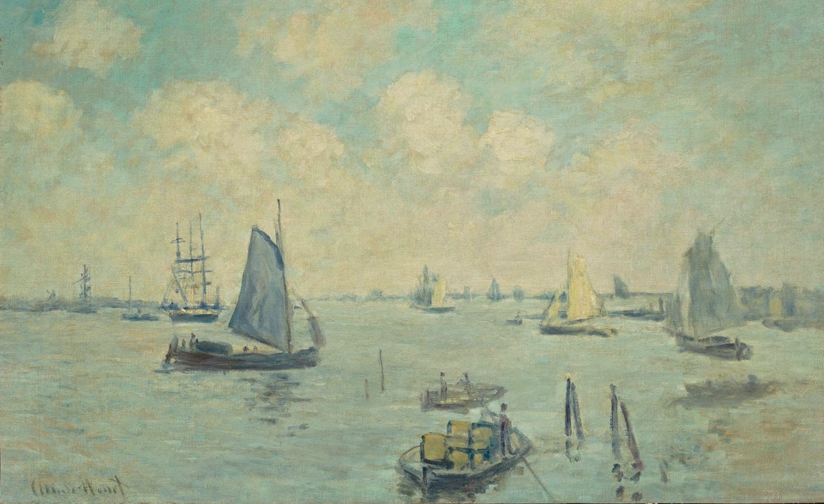 Claude Monet, Marine, Amsterdam, 1974, photo prise avant l'échange entre la galerie Wildenstein et les descendants du frère de Monet. Photo : D.R.