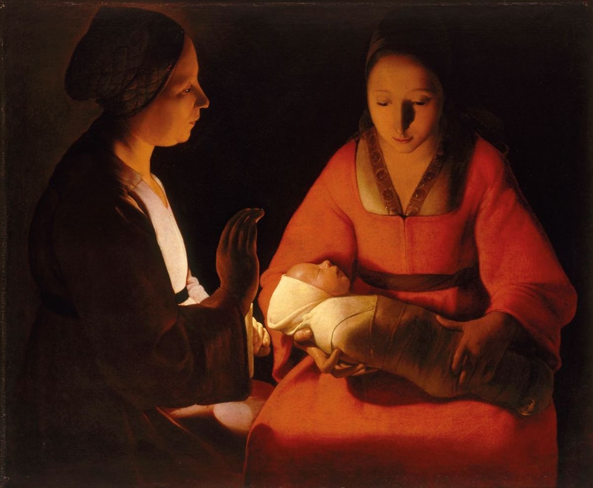 Georges de La Tour, Le Nouveau-Né, vers 1645, huile sur toile, musée des Beaux-Arts de Rennes. © Rennes, musée des Beaux-Arts