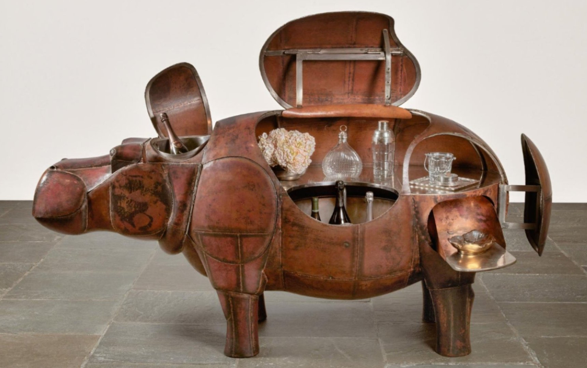 François-Xavier Lalanne, Hippopotame Bar, pièce unique, vendu pour 31,4 millions de dollars en décembre 2025. Photo : Sotheby's