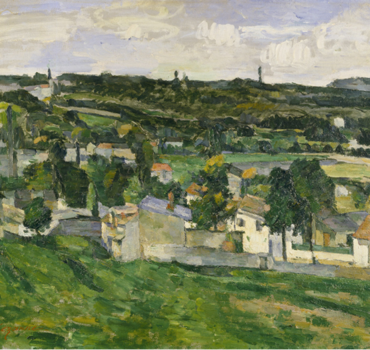 Paul Cézanne, Vue d’Auvers-sur-Oise, 1879-1880, huile sur toile, 46×55 cm. Coll. Ashmolean Museum, Oxford. Volé le 31 décembre 1999 D.R.
