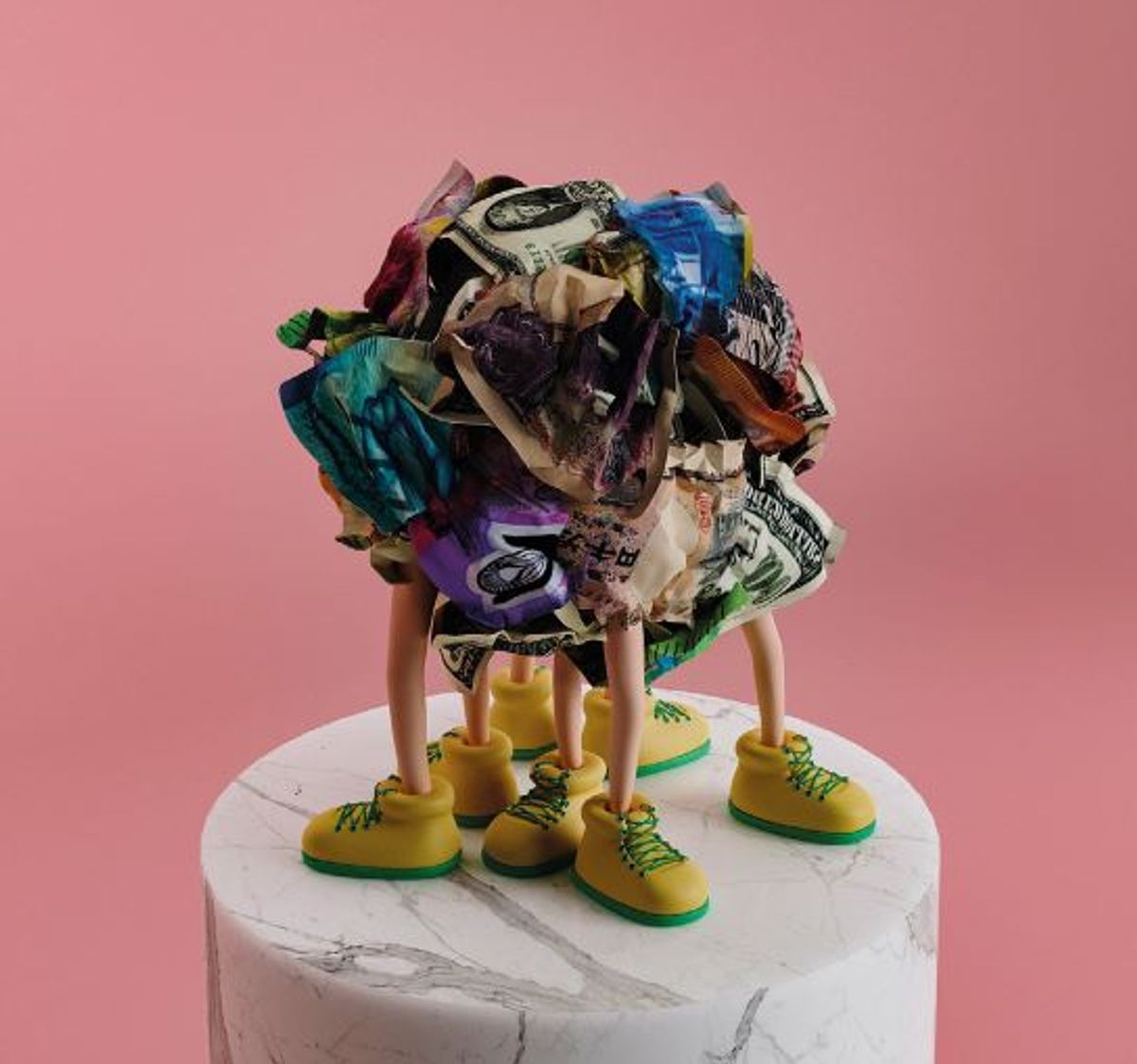 Taras Yoom, Fast Money, 2010, billets de banque, métal, plastique et acrylique. Courtesy de Yoomoota