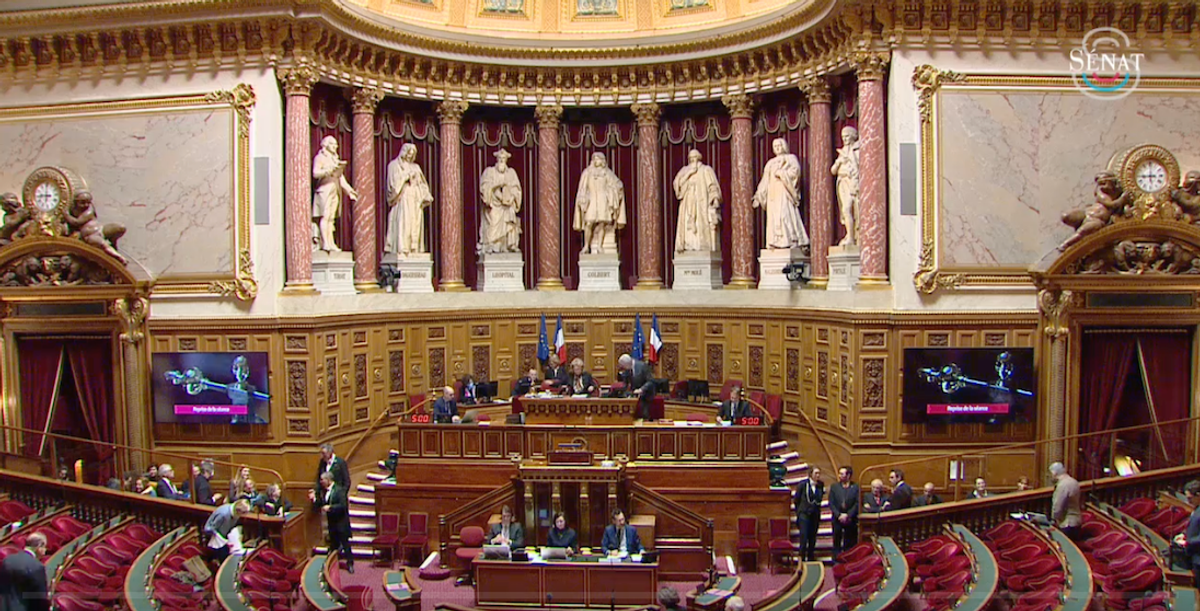 Le Sénat lors du débat sur la sécurité des musées, le 6 janvier 2026. D.R.
