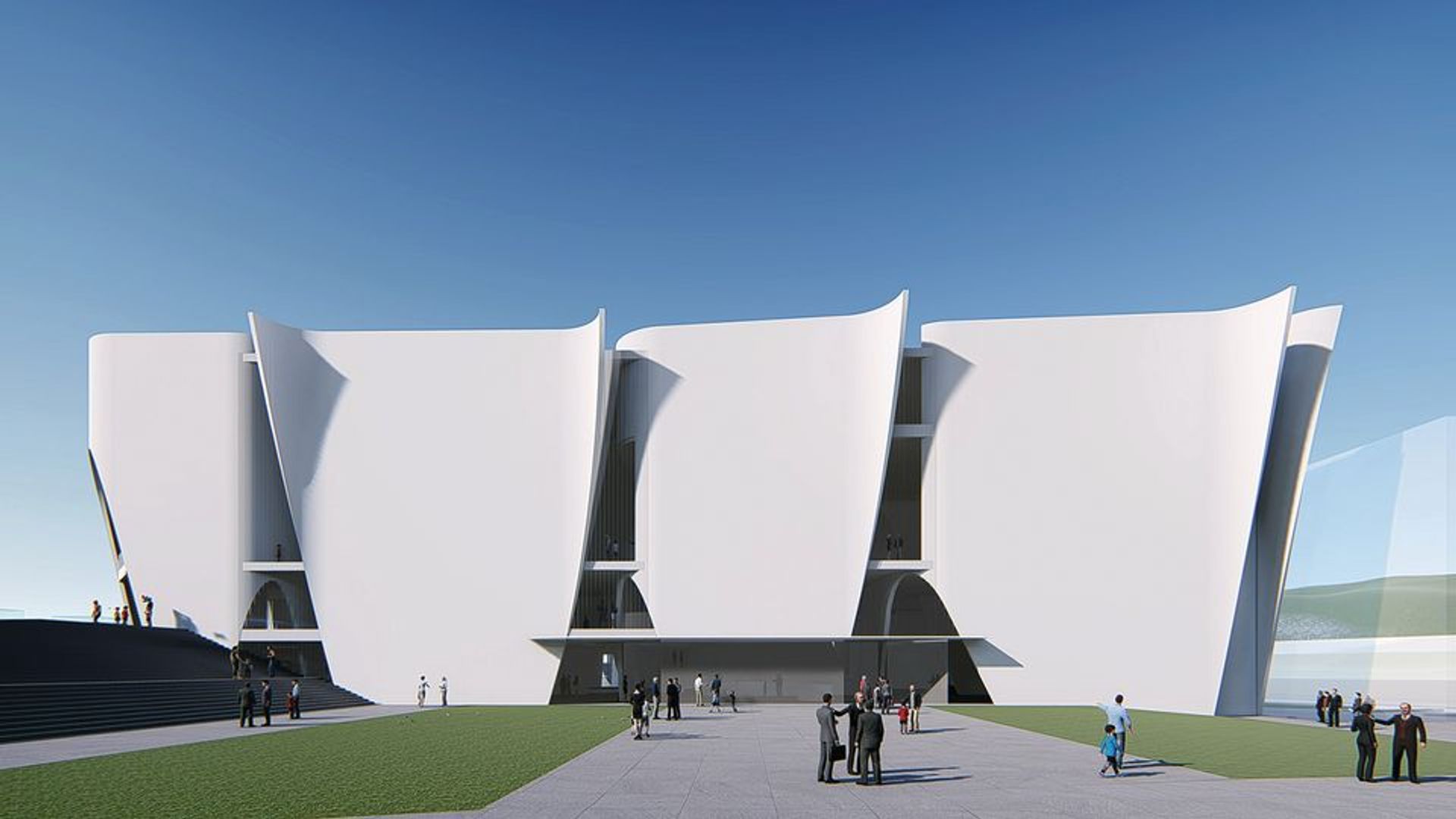 Proposition de l’architecte Toyo Ito pour l’antenne  de l’Ermitage à Barcelone. Courtesy du musée de  l’Ermitage