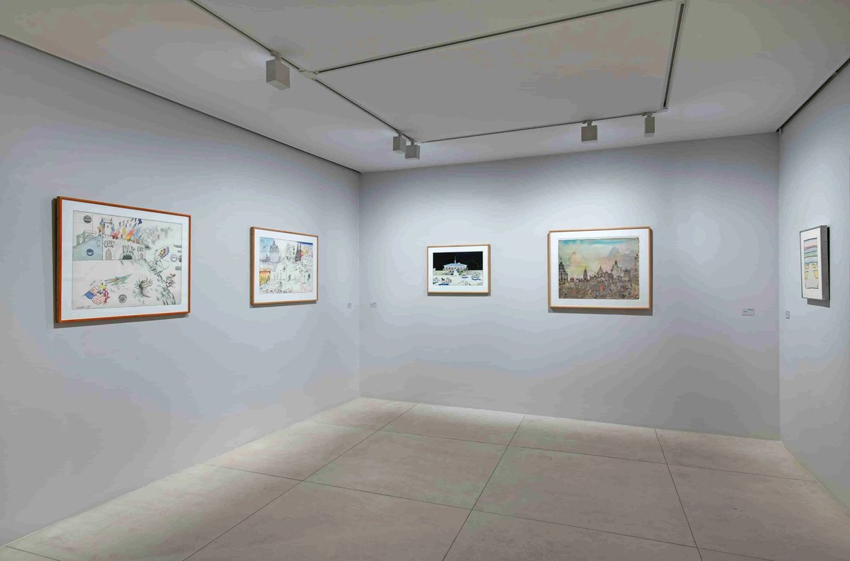 Vue d'exposition, Saul Steinberg Courtesy Galerie Claude Bernard.