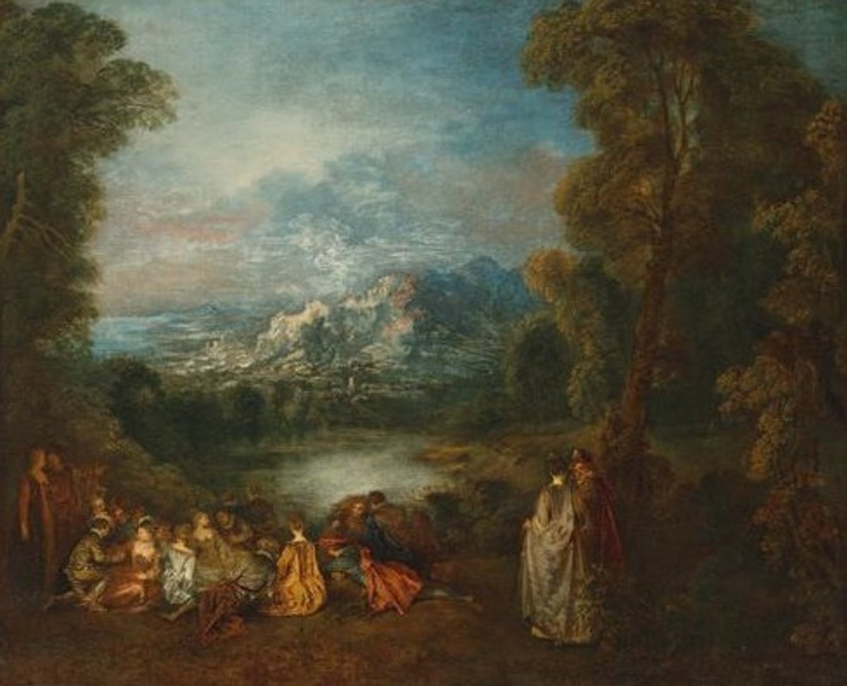 Jean-Antoine Watteau, L’Île enchantée, 1717, huile sur toile, est. 8 millions d’euros. © Christie’s Images LTD