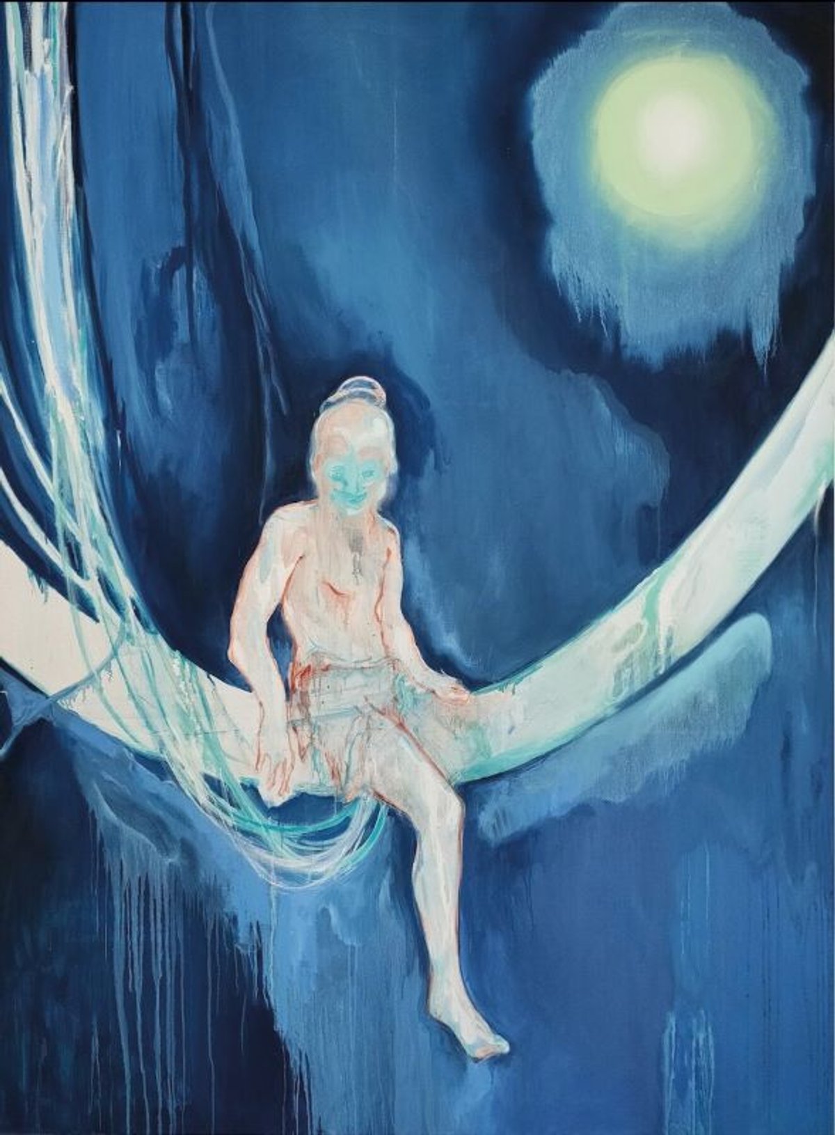 Vincent Gicquel, Hamac, 2024, huile sur toile.
Courtesy de l’artiste et de RX & Slag