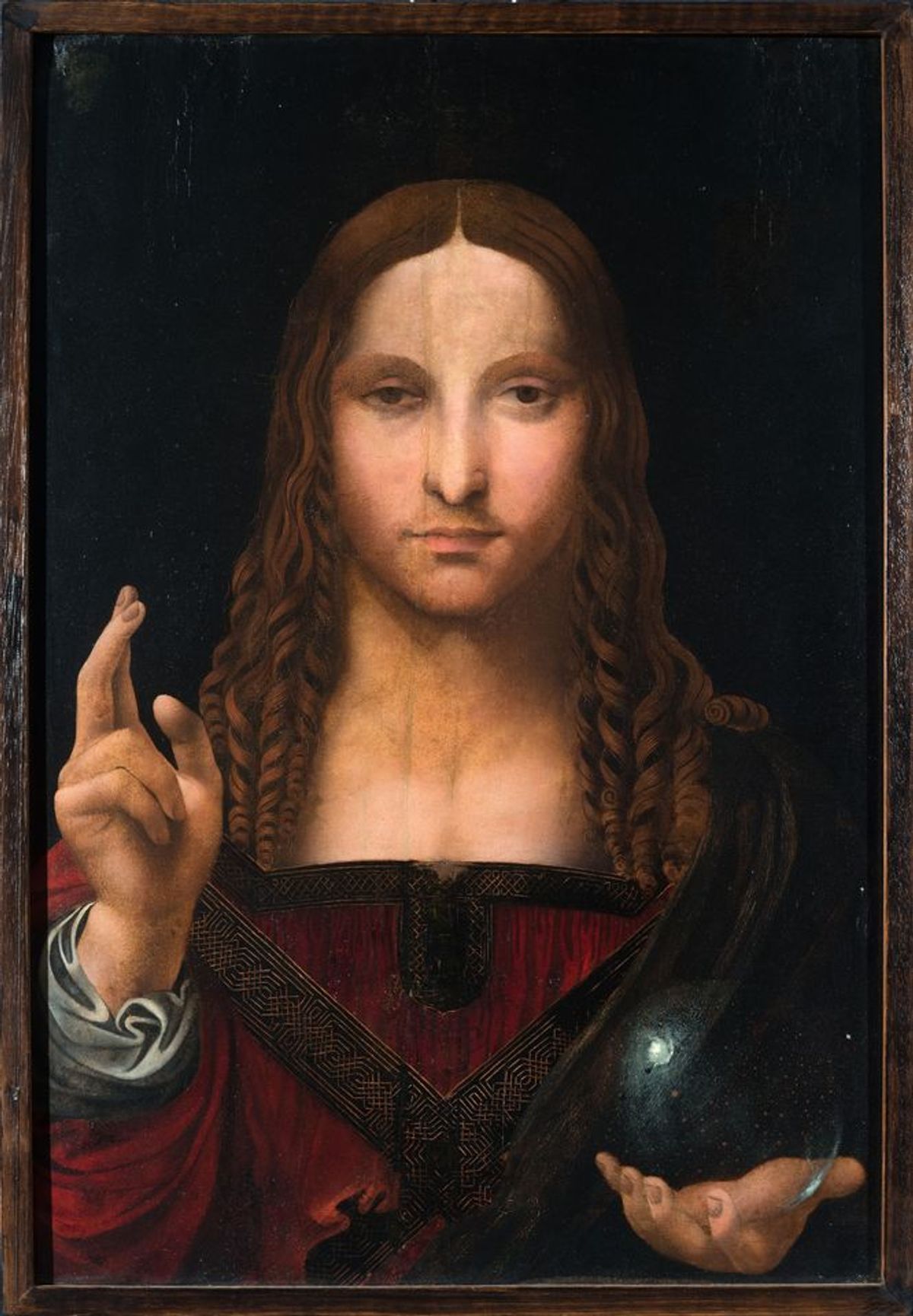 Le Salvator Mundi, attribué à un élève de Léonard de Vinci. © Museo San Domenico Maggiore, Naples