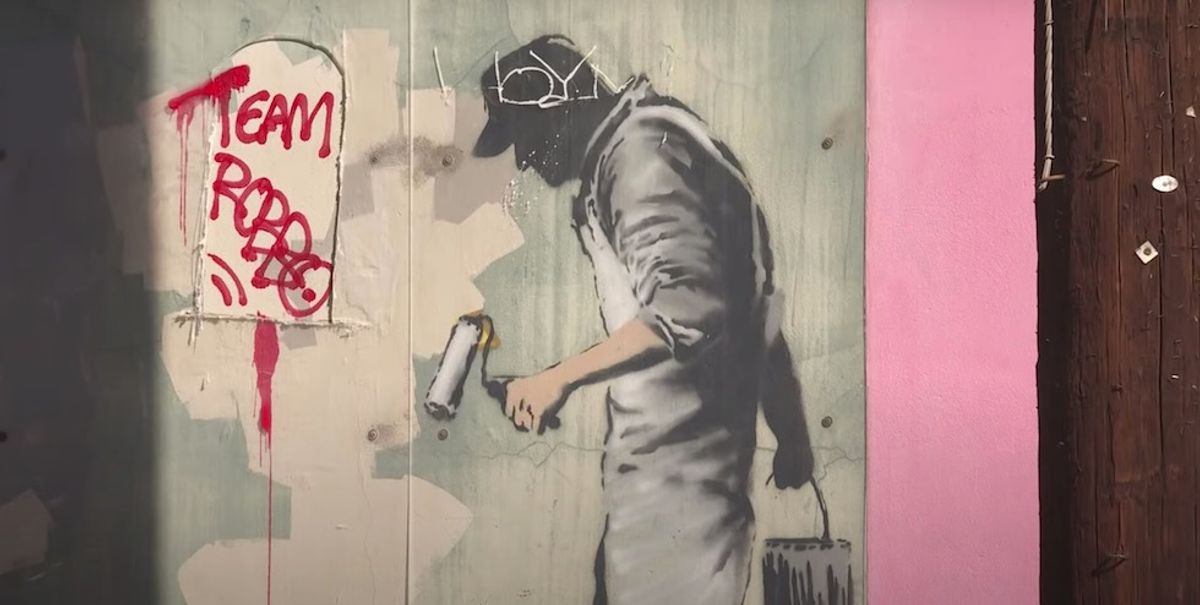 Banksy, Gray Ghost, vandalisée fin décembre à la Nouvelle-Orléans, aux États-Unis. Photo : D.R.