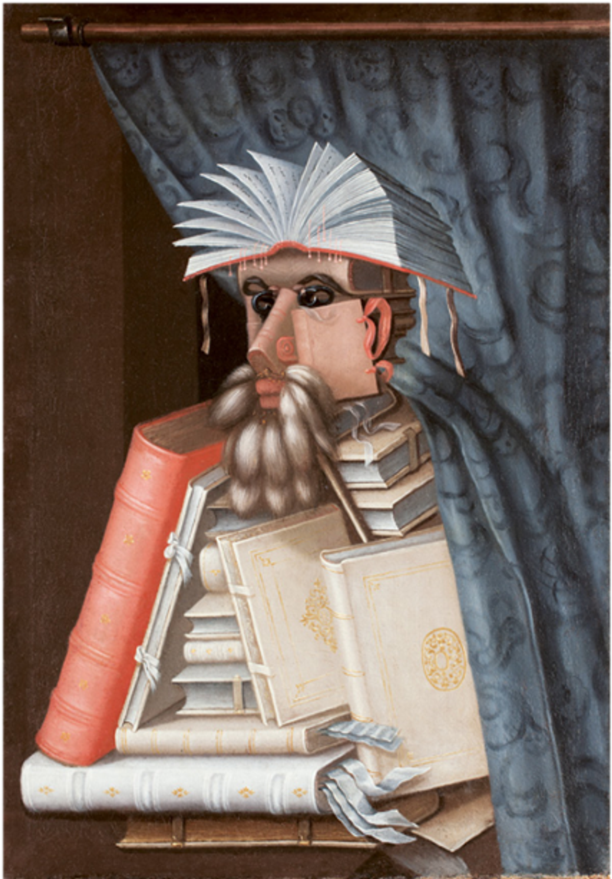 Giuseppe Arcimboldo, Le Bibliothécaire, vers 1566, huile sur toile, château de Skokloster. © Skokloster Castle/SHM