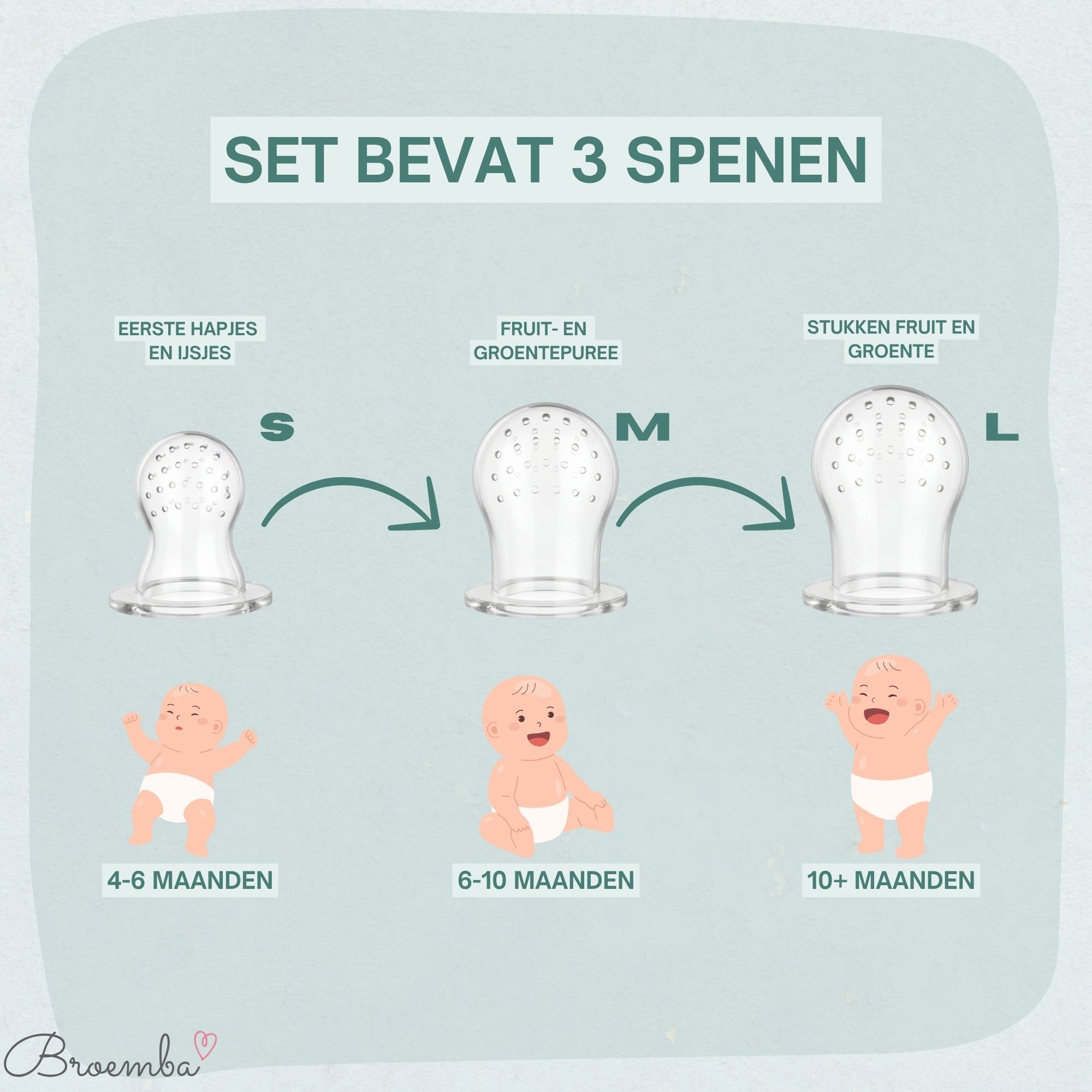 Baby Fruitspeen + 3 spenen Roze - afbeelding 4