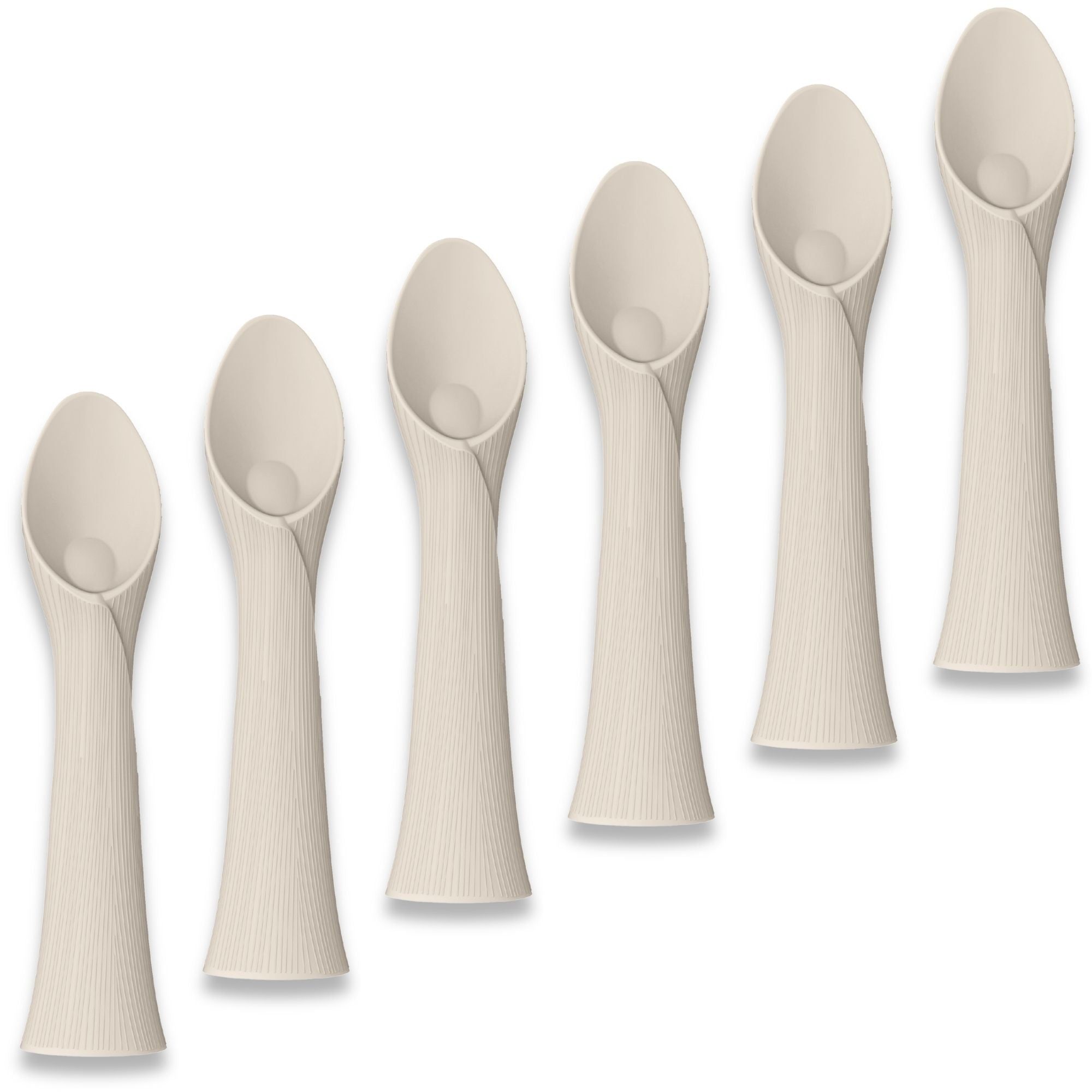 Baby Oefenlepels met Zuignap 6-delig Beige - afbeelding 1