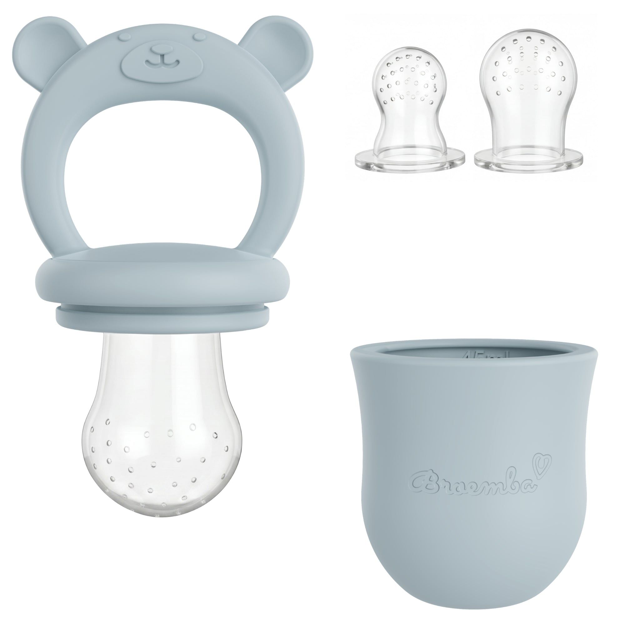 Baby Fruitspeen + 3 spenen Blauw - afbeelding 1