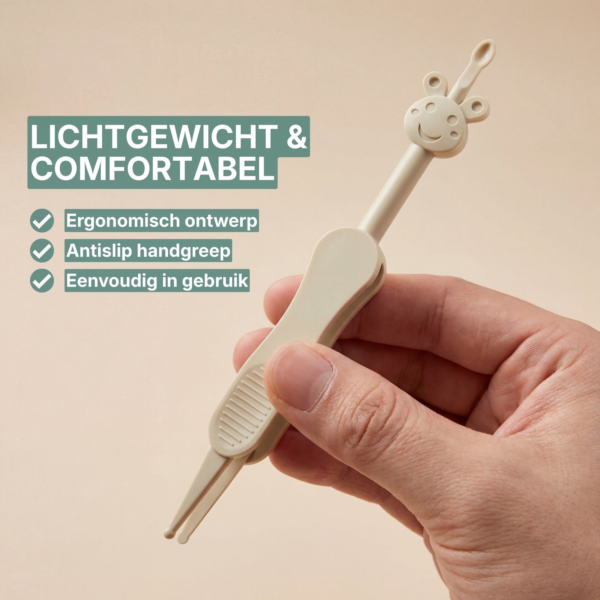 Baby Neusreiniger + Oorreiniger Groen / Beige - afbeelding 3