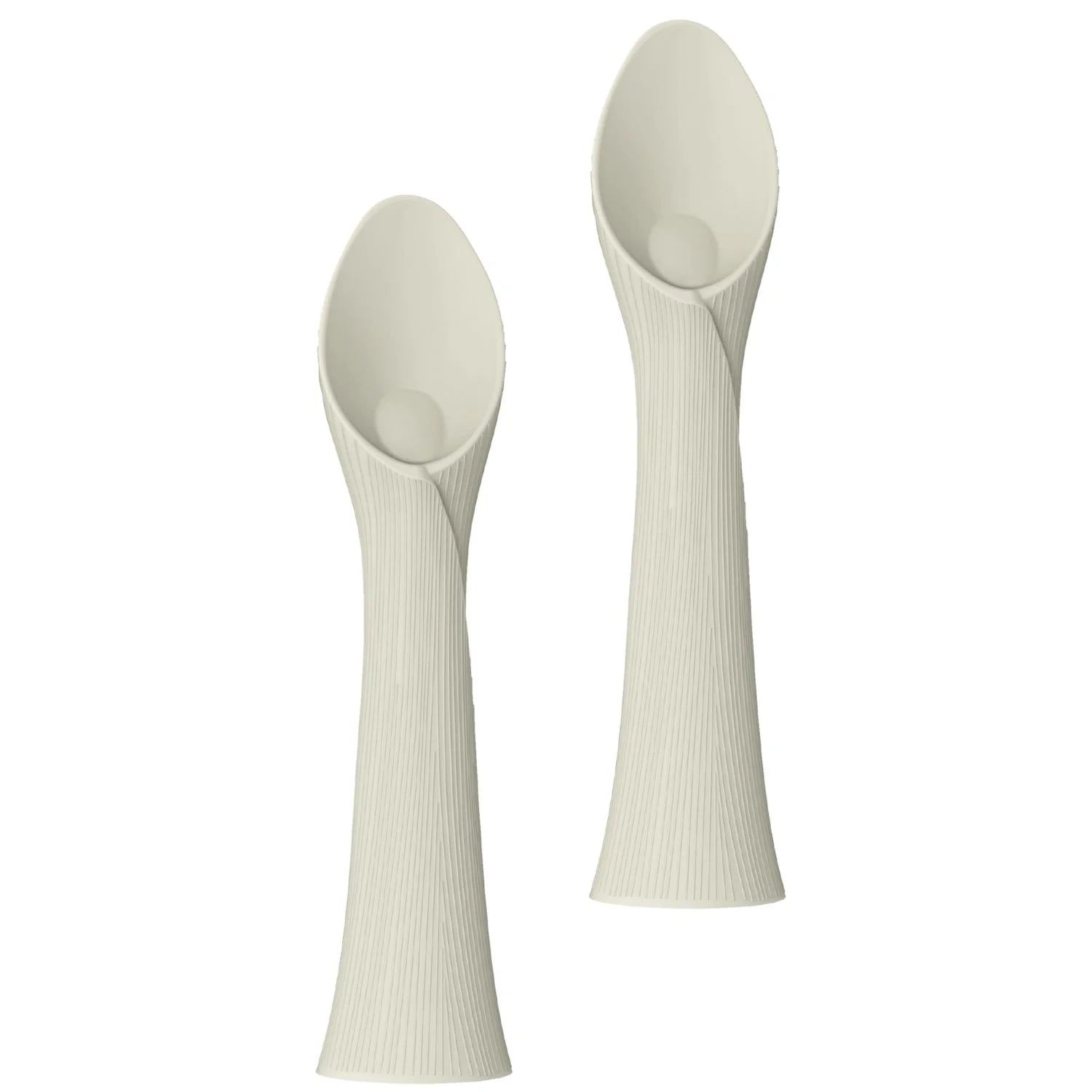 Broemba 2 baby oefenlepels met zuignap in beige