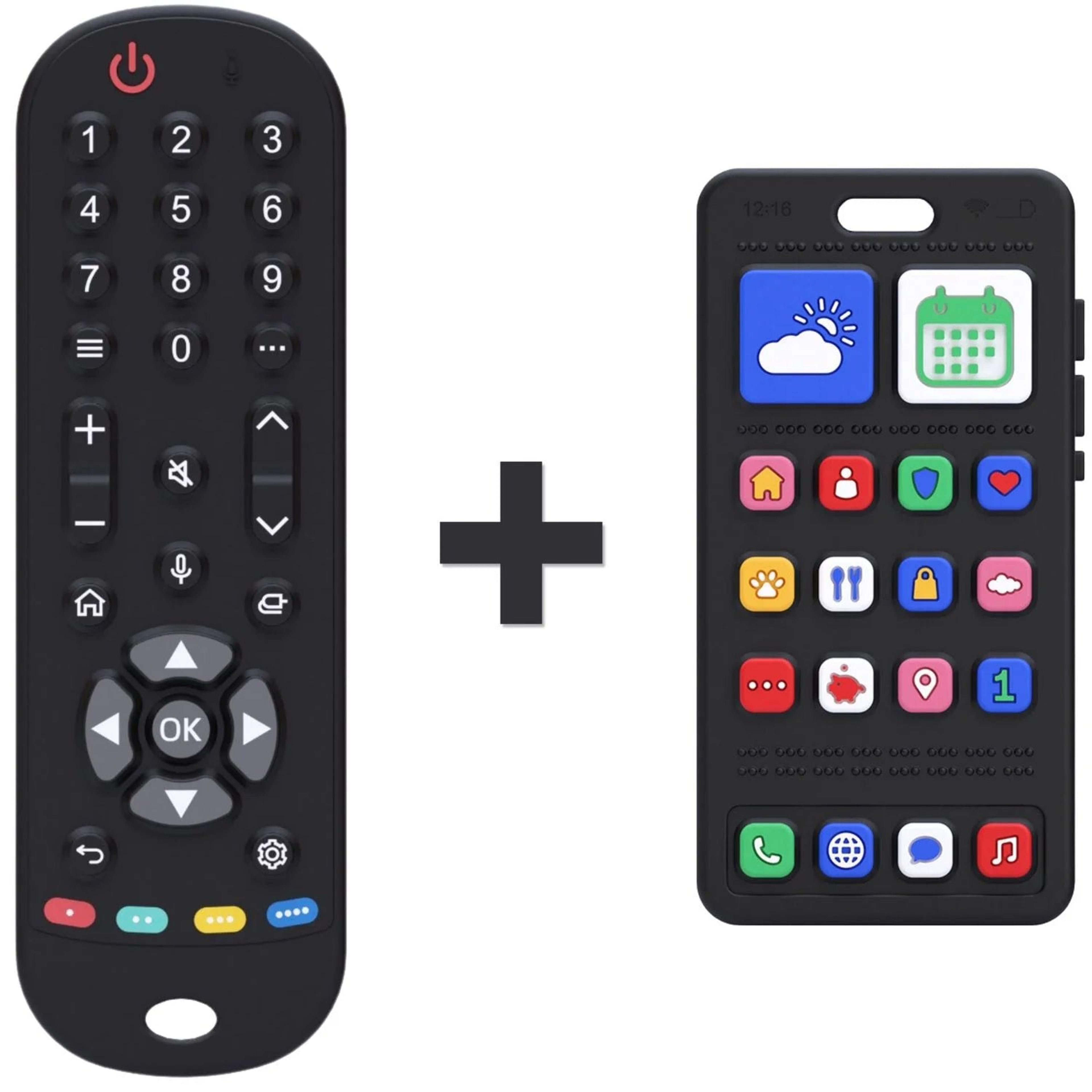 Broemba télécommande et téléphone bébé Como en noir