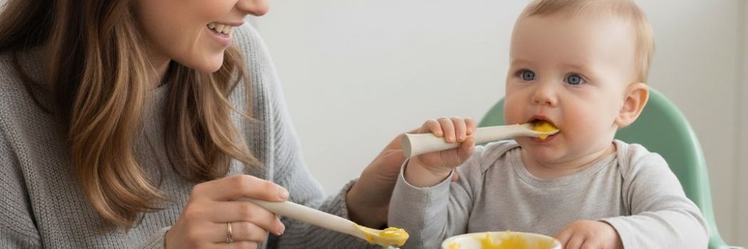 De eerste hapjes van je baby: samen oefenen met nieuwe smaken