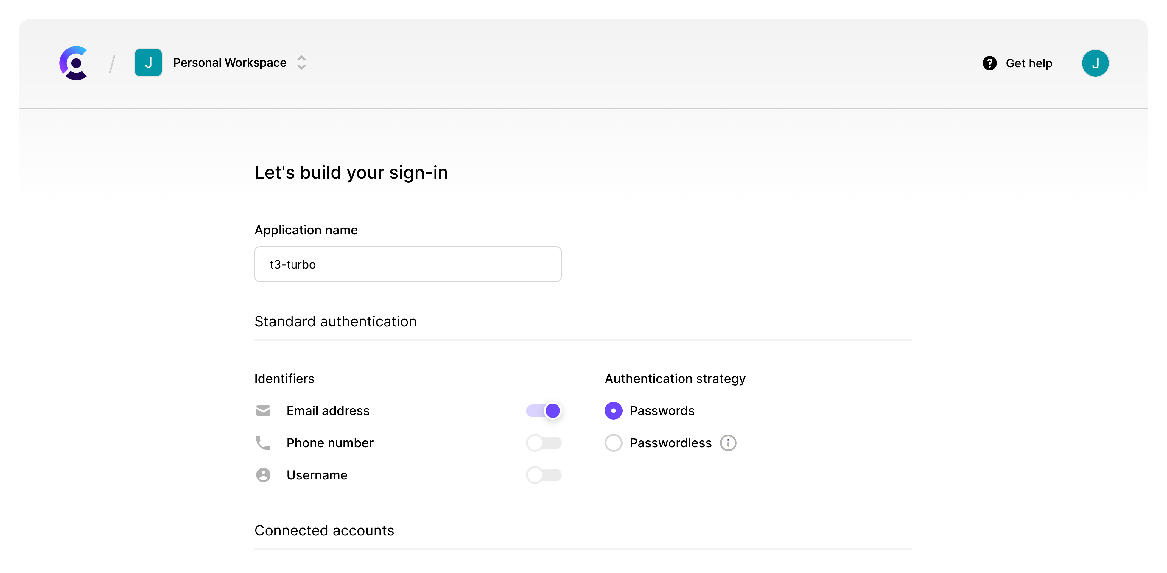Image of application creation