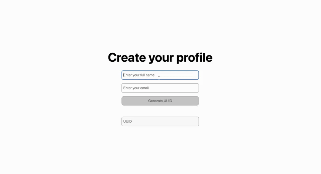 Create Your Profile – UUID