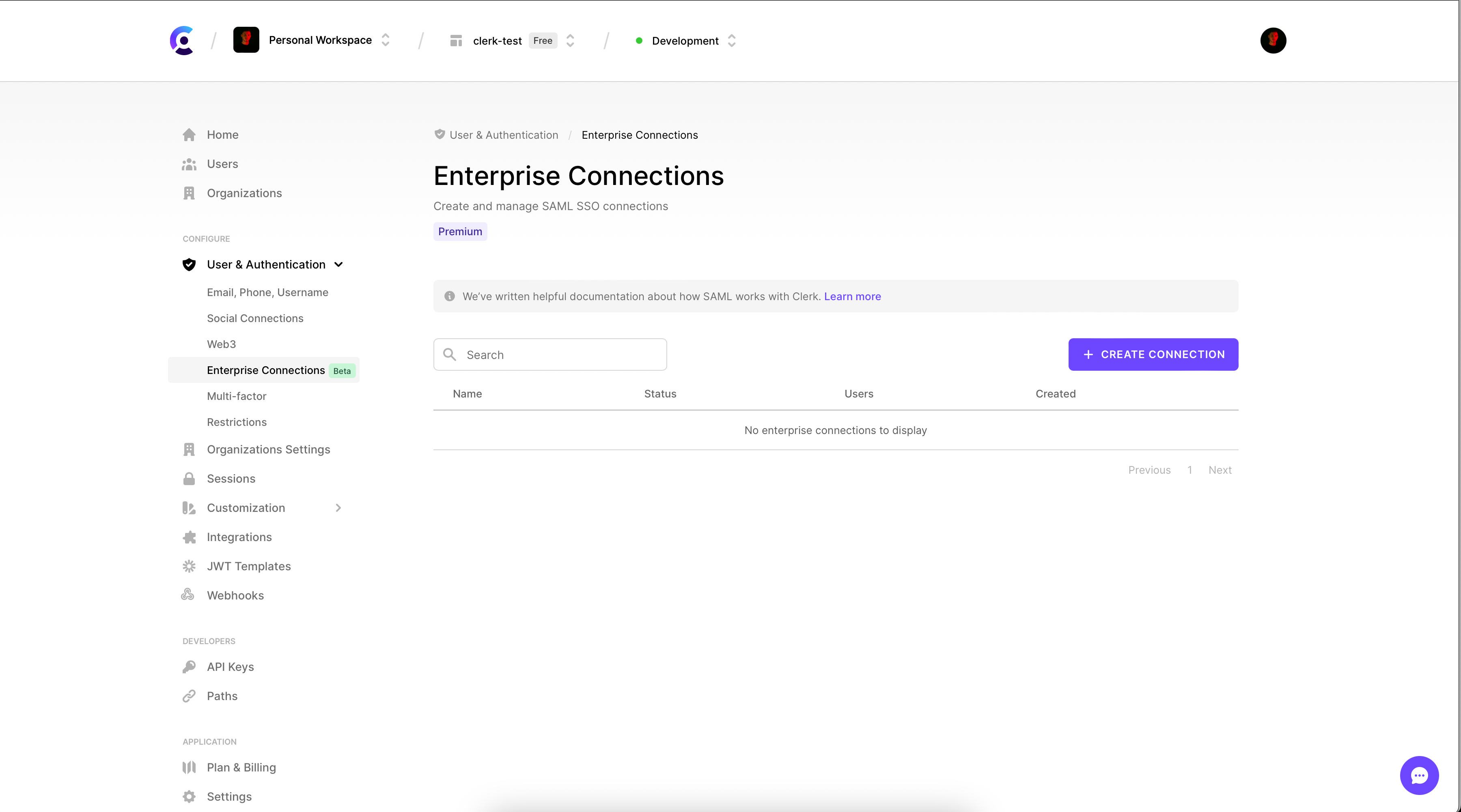 Enterprise SSO Connections